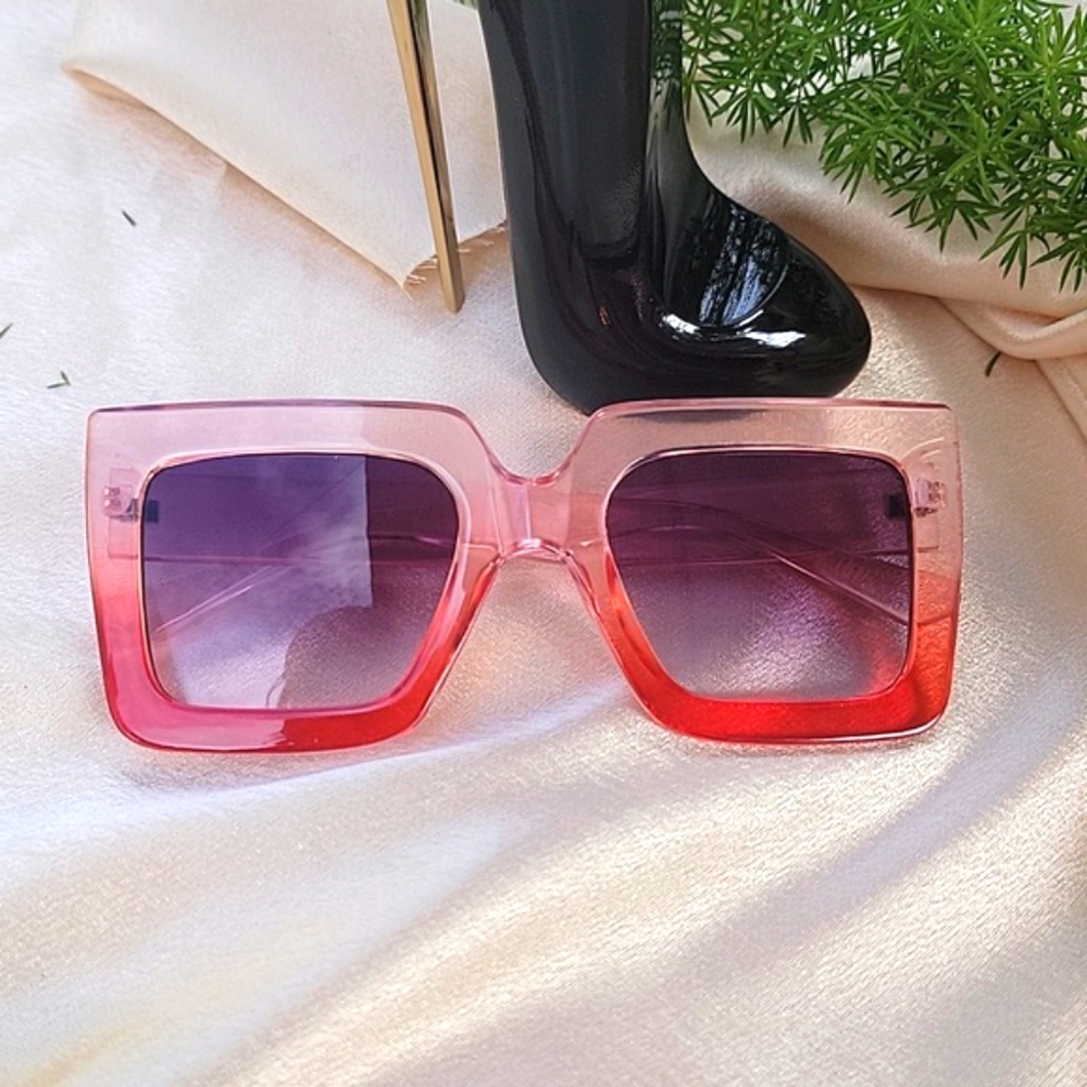 Ombre Sunglasses Square Frame Beautiful Sunglasses Radiant Color
